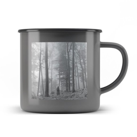 SOLD - the “in the trees” metal mug - Picture 1 of 5